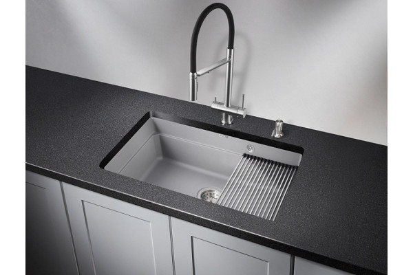 Кухонная мойка Гранула KS-7303U, алюминиум